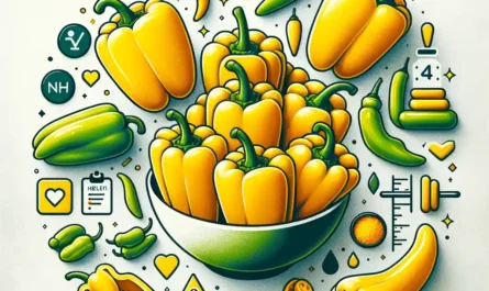 "Infographic on banana peppers highlighting their key health benefits like vitamins and antioxidants."