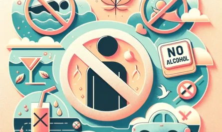 "Health blog image with symbols for no swimming, driving, or alcohol, promoting epilepsy safety."