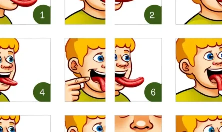 "Various tongue exercises demonstrated with diagrams, aiding tongue thrust correction."