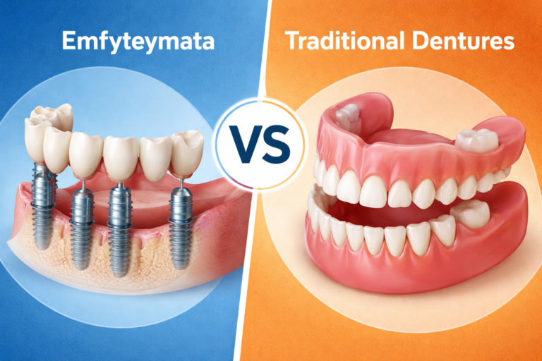 Emfyteymata vs Traditional Dentures